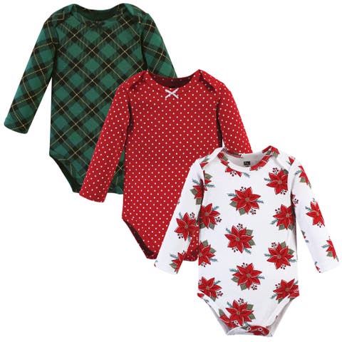 Infant Breathable Cotton Long-Sleeve Bodysuit Bundle 3 Count
