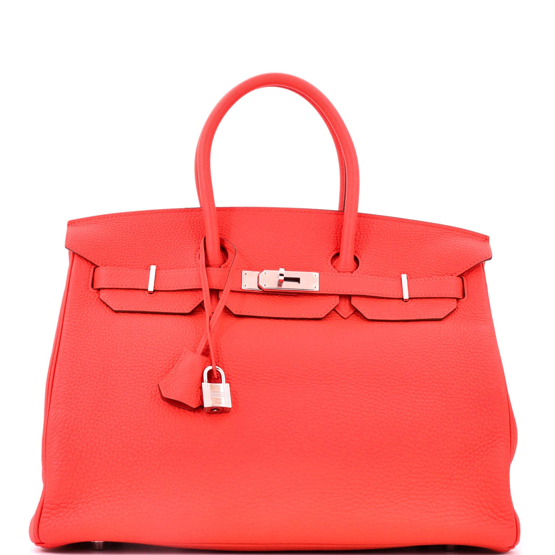 Birkin Handbag Orange Togo with Palladium Hardware 35, Main, color, Red