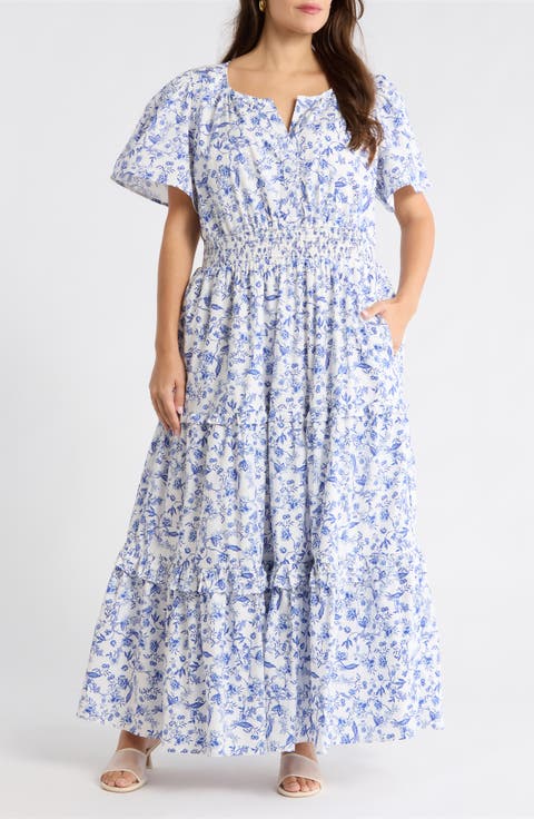 Francine Toile Fabiola Ruffle Maxi Dress (Plus)