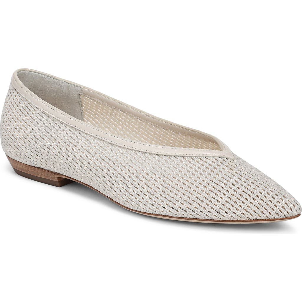 Veronica Beard Bancroft Pointed Toe Flat In Neutral