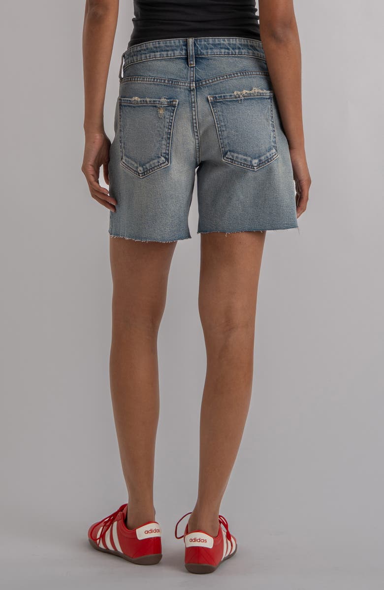 KUT from the Kloth Hailey Raw Hem High Waist Denim Shorts, Alternate, color, Bliss