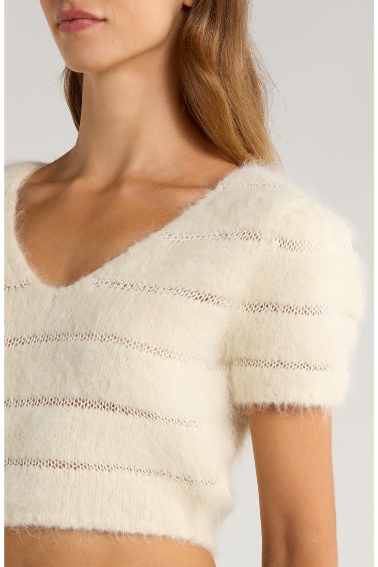 The Cloud Crop Sweater, Alternate, color, CREAM