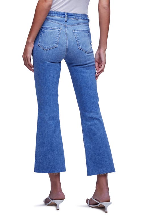 Shop L Agence L'agence Kendra Raw Hem Crop Flare Jeans In Alamo