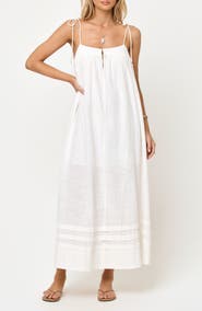LSPACE Sunset Stroll Cotton Cover-Up Maxi Dress