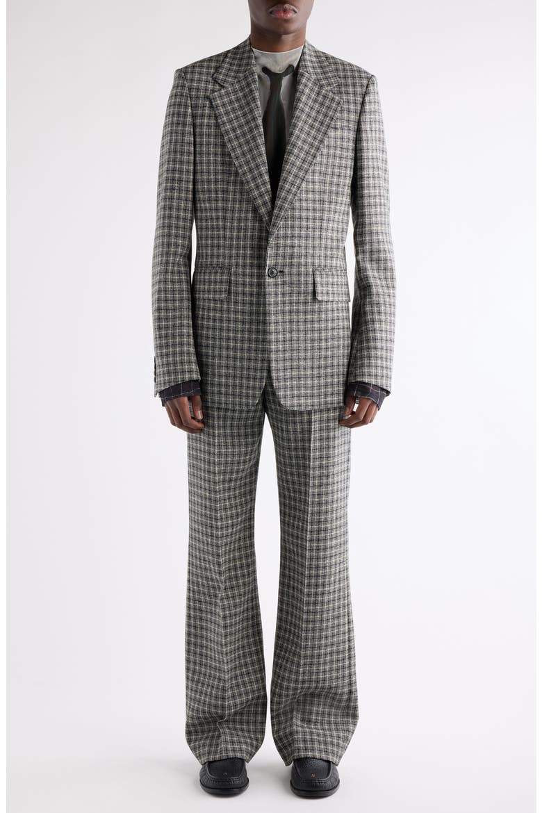 Juman Check Wool Mouliné Twill Blazer, Alternate, color, BLACK/ WHITE