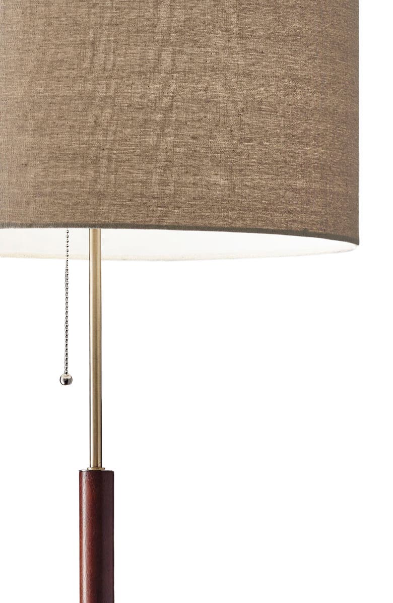 ADESSO LIGHTING Hamilton Floor Lamp, Alternate, color, Walnut With Antique Brass