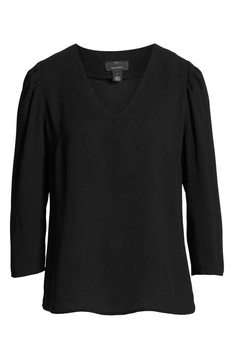 Halogen<sup>®</sup> V-Neck Blouse, Alternate, color, 