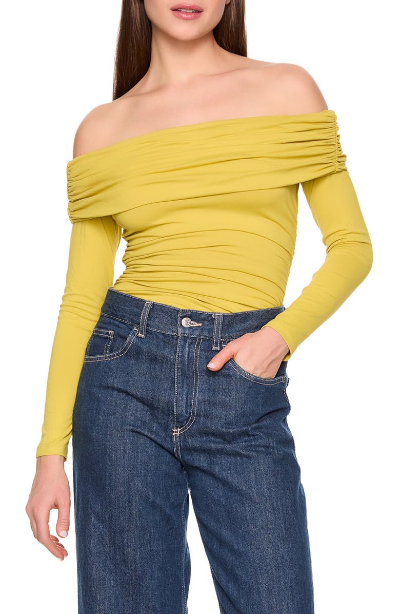 Susana Monaco Off the Shoulder Poet Top, Main, color, Bartlett