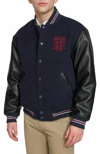 Faux Wool Mix Bomber Jacket