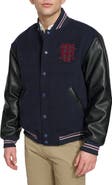 Tommy Hilfiger Faux Wool Mix Bomber Jacket