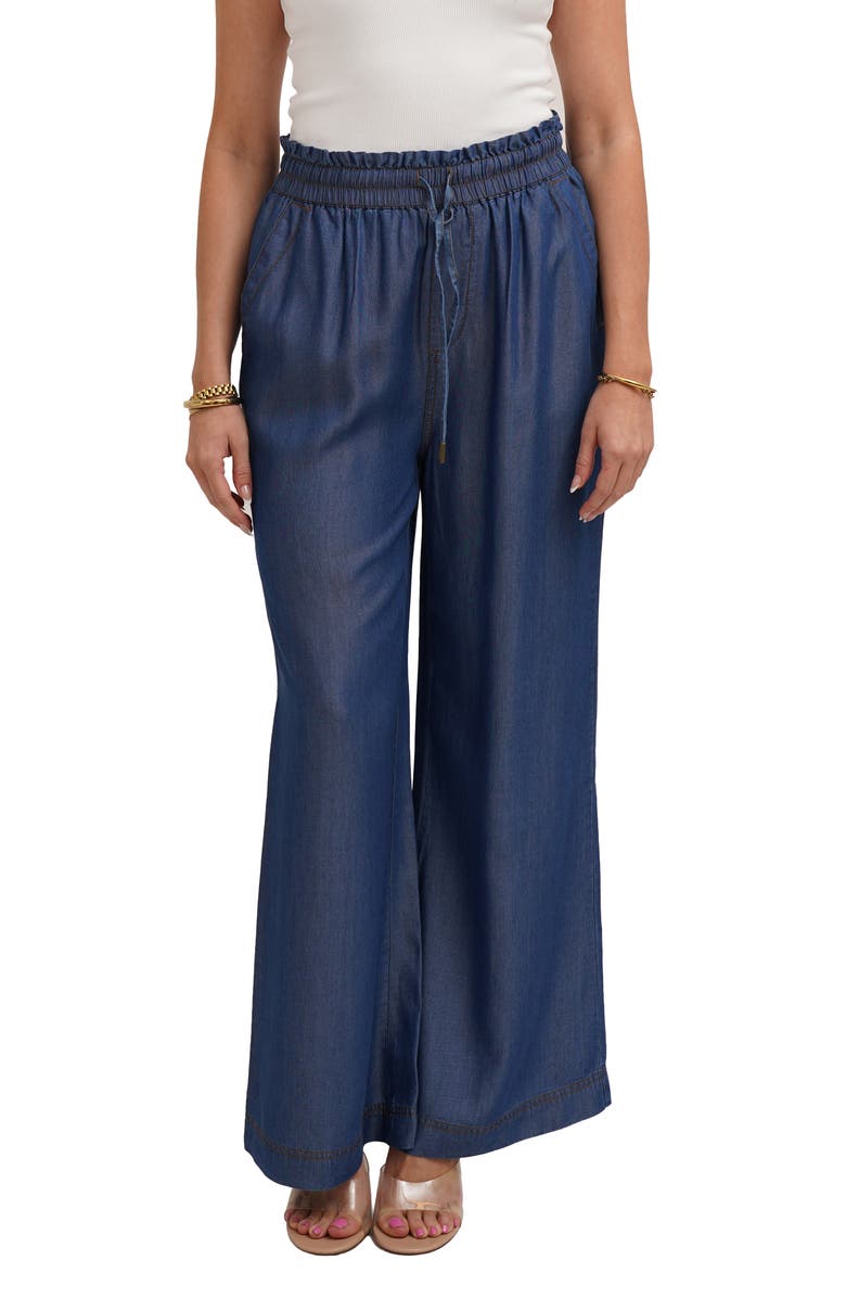CYRUS Pull On Wide Leg Pants, Main, color, Tide Denim