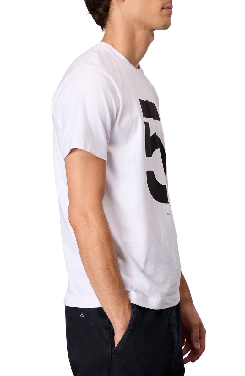 rag & bone Number Five Graphic T-Shirt, Alternate, color, Washed White