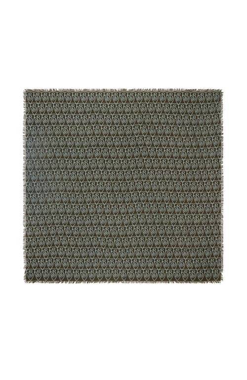 BURBERRY BURBERRY B SHIELD WOOL SCARF