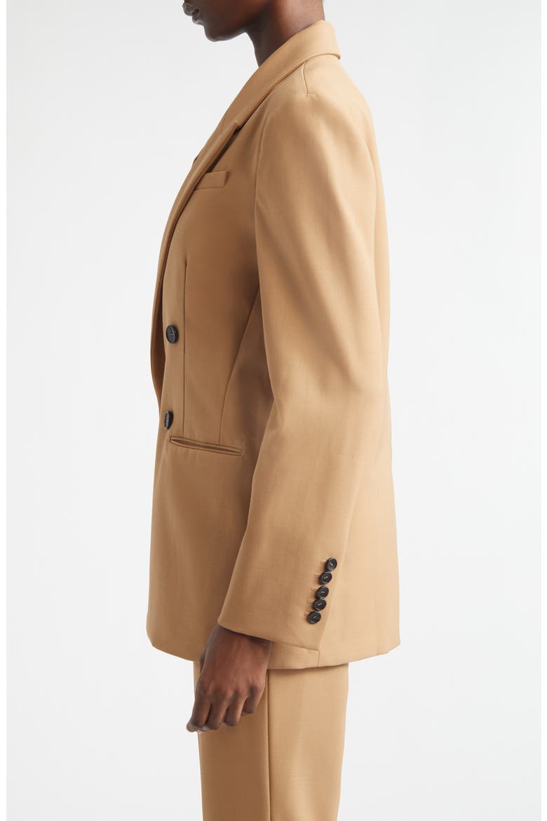 Calla Double Breasted Wool Blend Blazer, Alternate, color, DESERT BEIGE