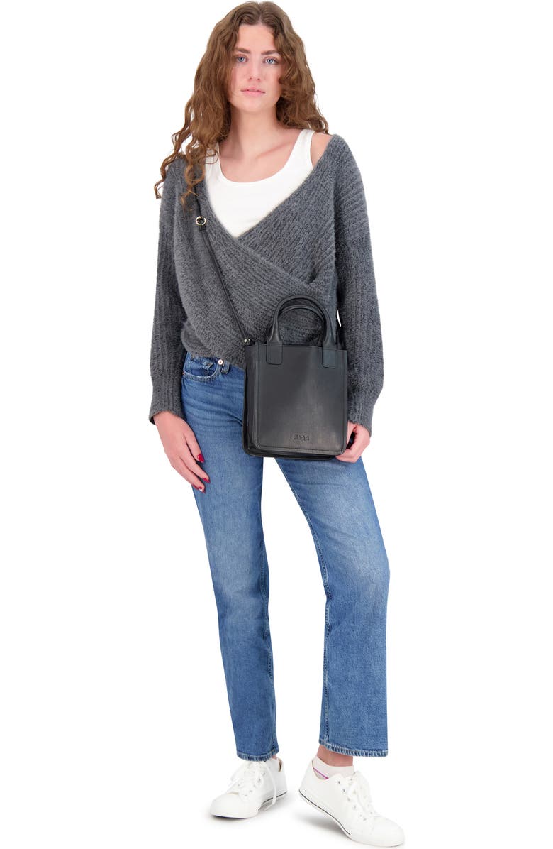 FRED BY FRED SEGAL Leather Top Handle Bag, Alternate, color, Black