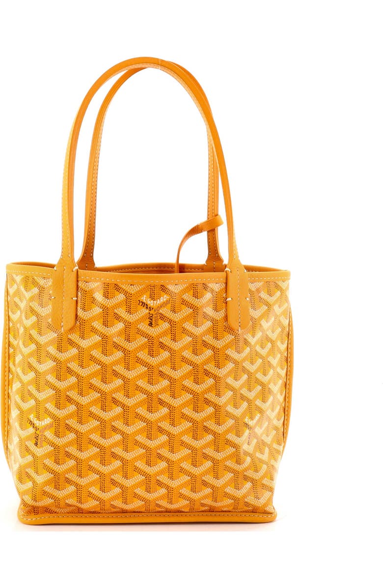 Pre-Owned Goyard Anjou Reversible Tote Coated Canvas Mini, Main, color, Yellow
