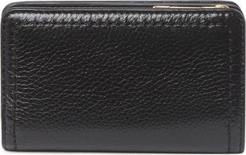 Topstitched Compact Zip Wallet