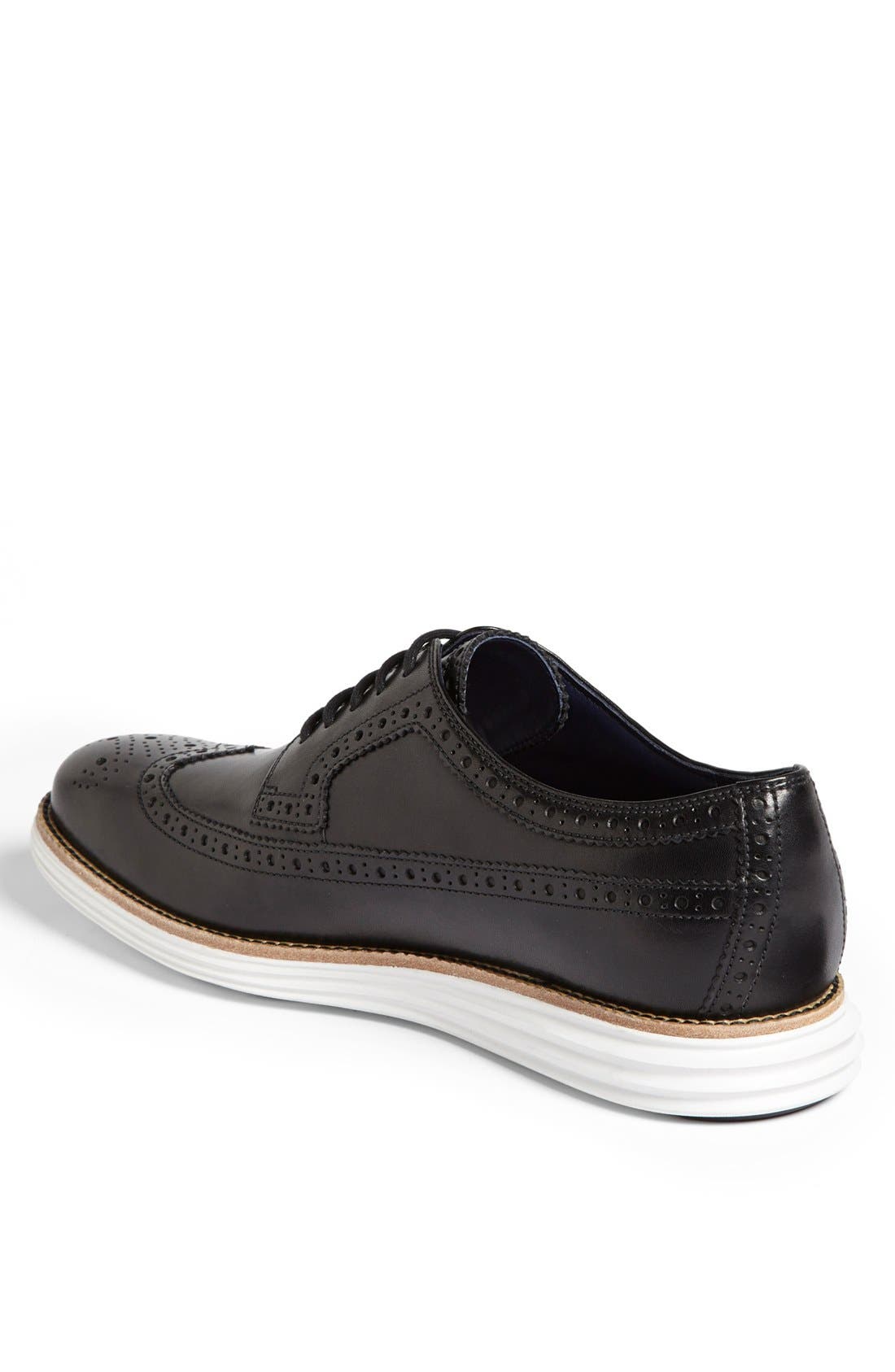 'LunarGrand' Longwing Derby (Nordstrom Exclusive), Alternate, color, BLACK/ WHITE LEATHER