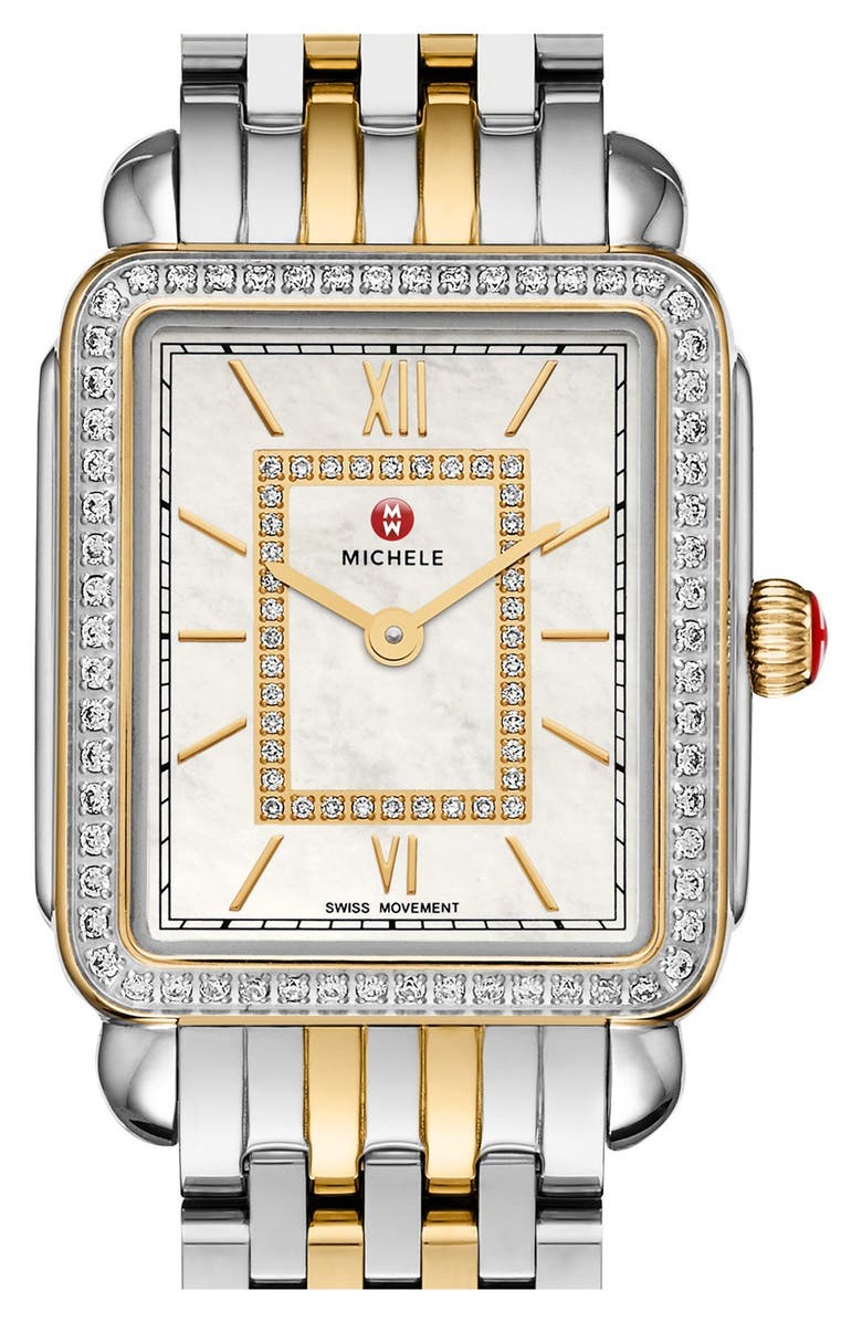 MICHELE Deco II Mid 16mm Bracelet Watchband, Alternate, color, 