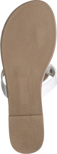 Gotie Laser Cut Studded Thong Sandal