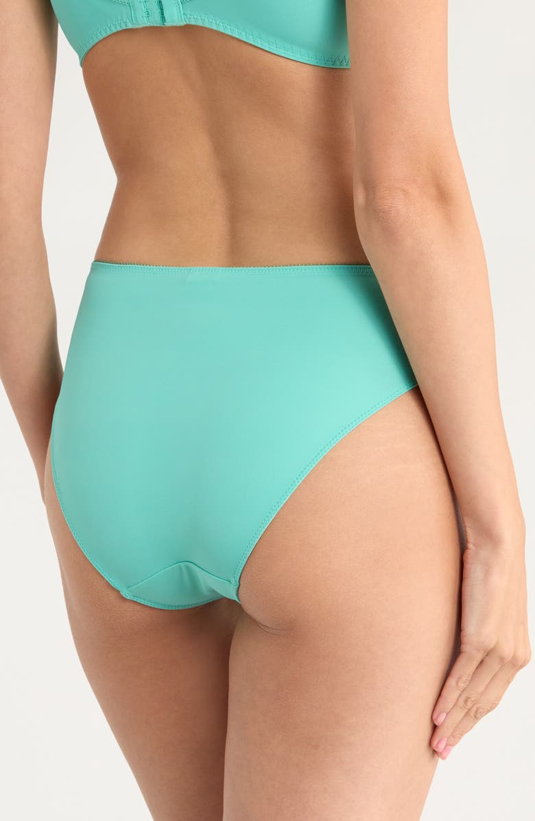 Hunkemöller Diva Embroidered Mesh Panties, Alternate, color, Pool Blue