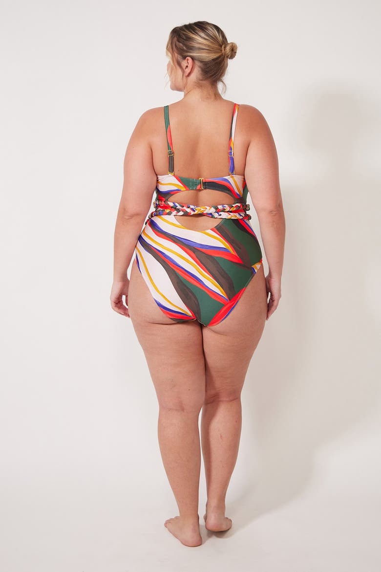 Lyra One-Piece Swimsuit, Alternate, color, Fronda