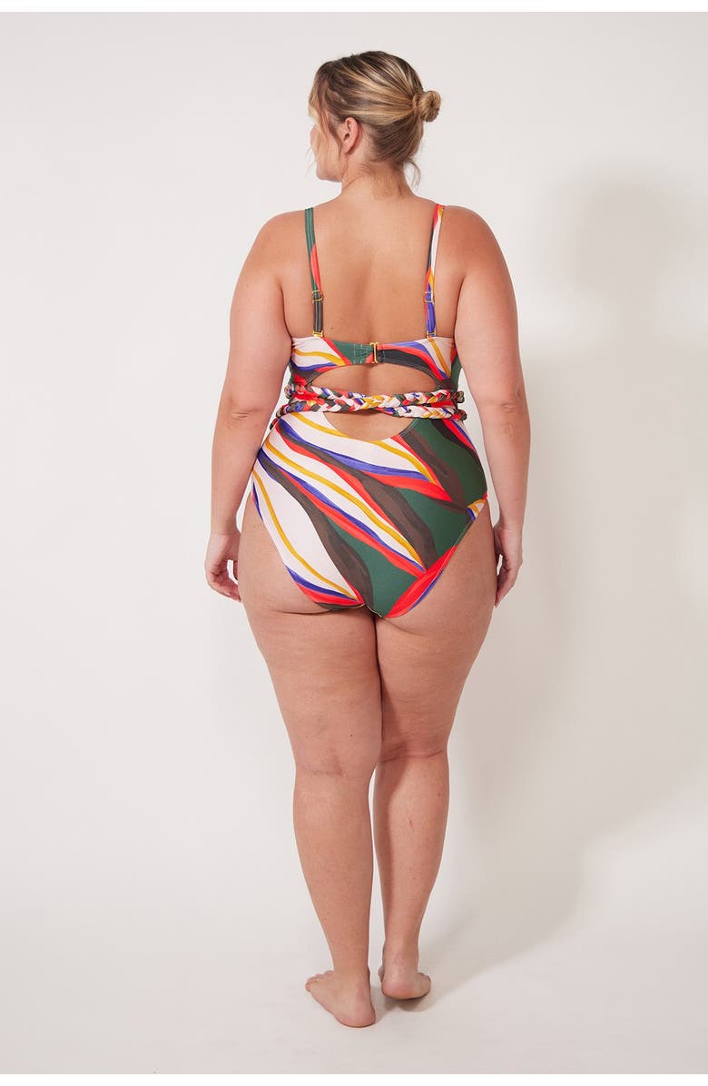 Villa Fresca Lyra One-Piece Swimsuit, Alternate, color, Fronda