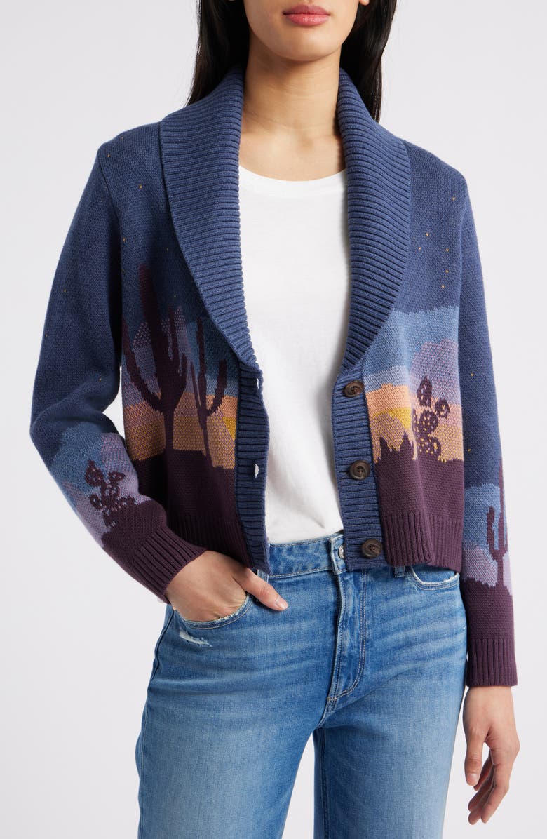 Pendleton Western Scenic Shawl Cardigan, Alternate, color, 