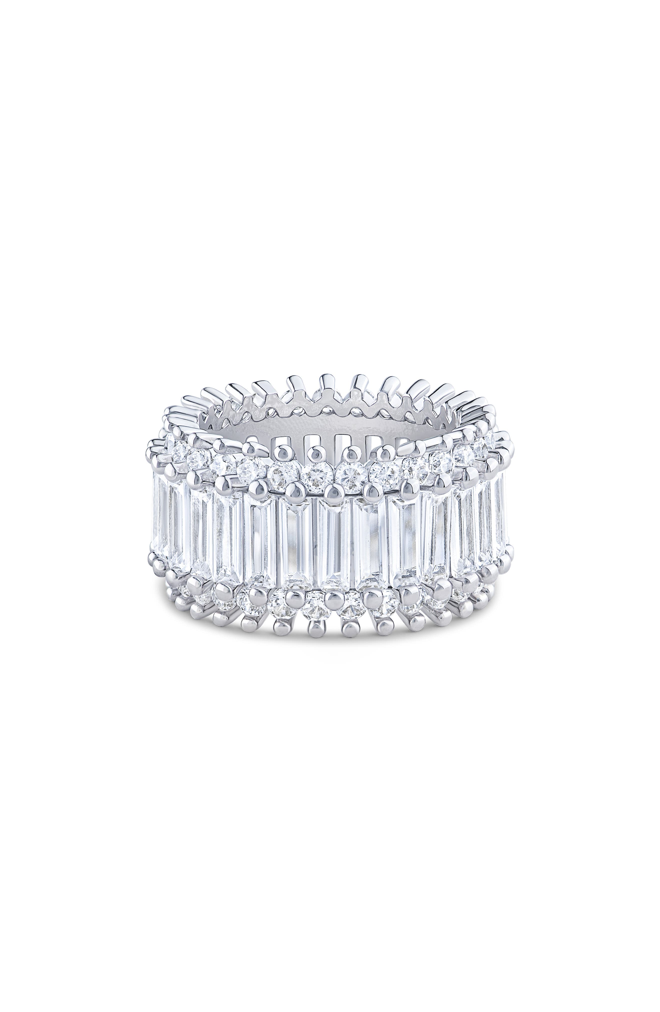 CZ by Kenneth Jay Lane Baguette Cubic Zirconia Eternity Ring