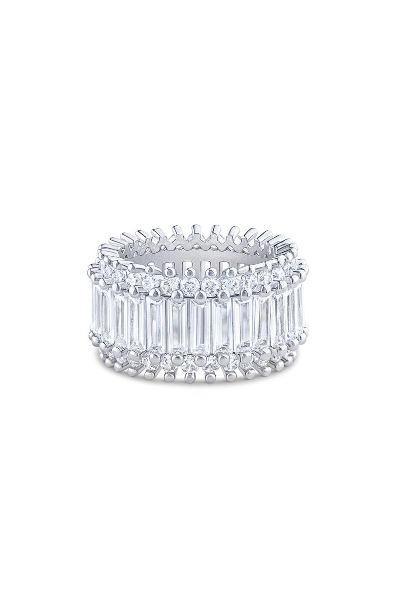 CZ by Kenneth Jay Lane Baguette Cubic Zirconia Eternity Ring, Main, color, 