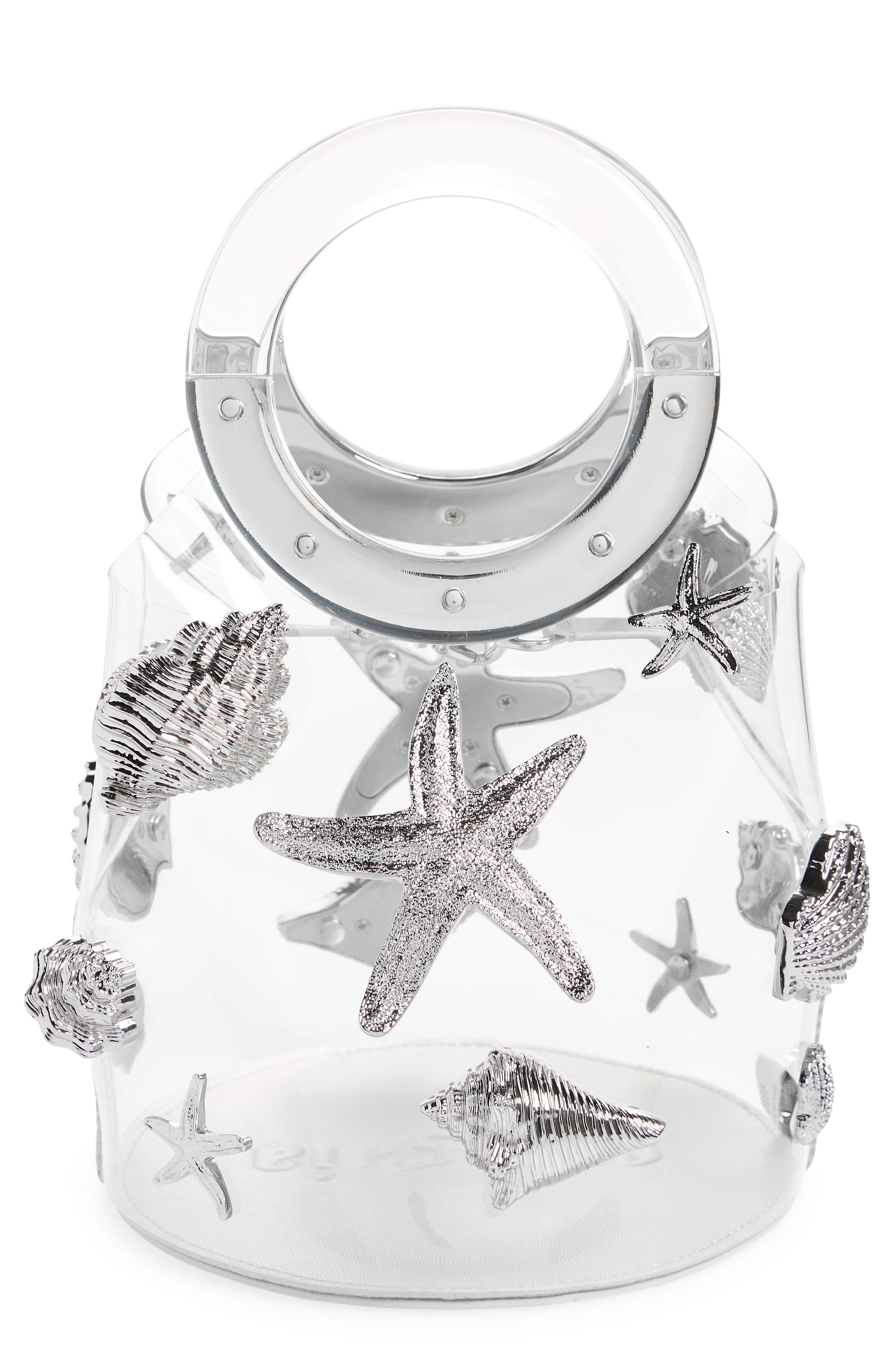 Cult Gaia Taryn Transparent Top Handle Bag, Main, color, 