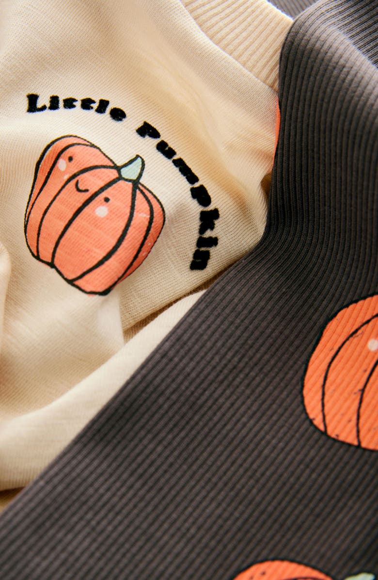 NEXT Kids' Pumpkin Long Sleeve T-Shirt & Leggings Set, Alternate, color, Neutral