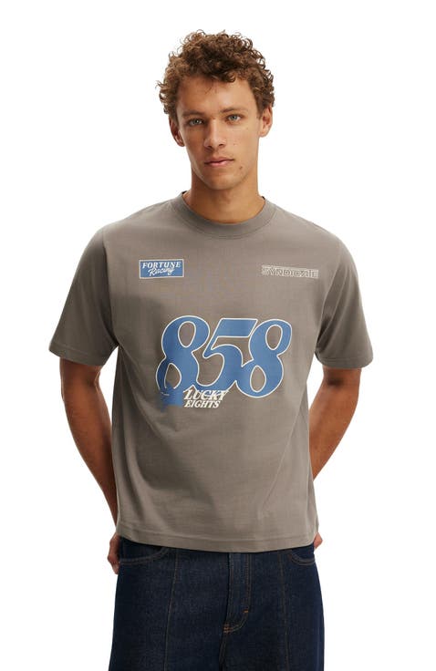 Men's Cropped Fit Graphic T-Shirt