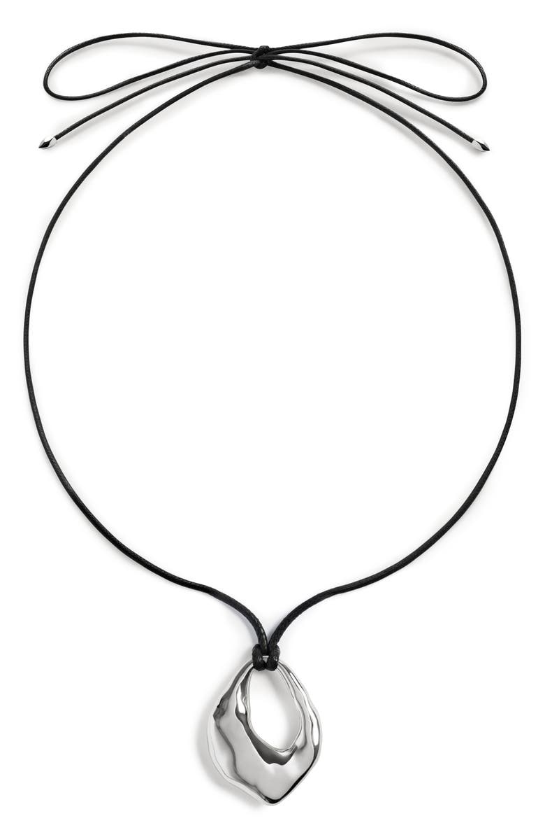 Monica Vinader Antica Bold Cord Necklace, Main, color, Sterling Silver