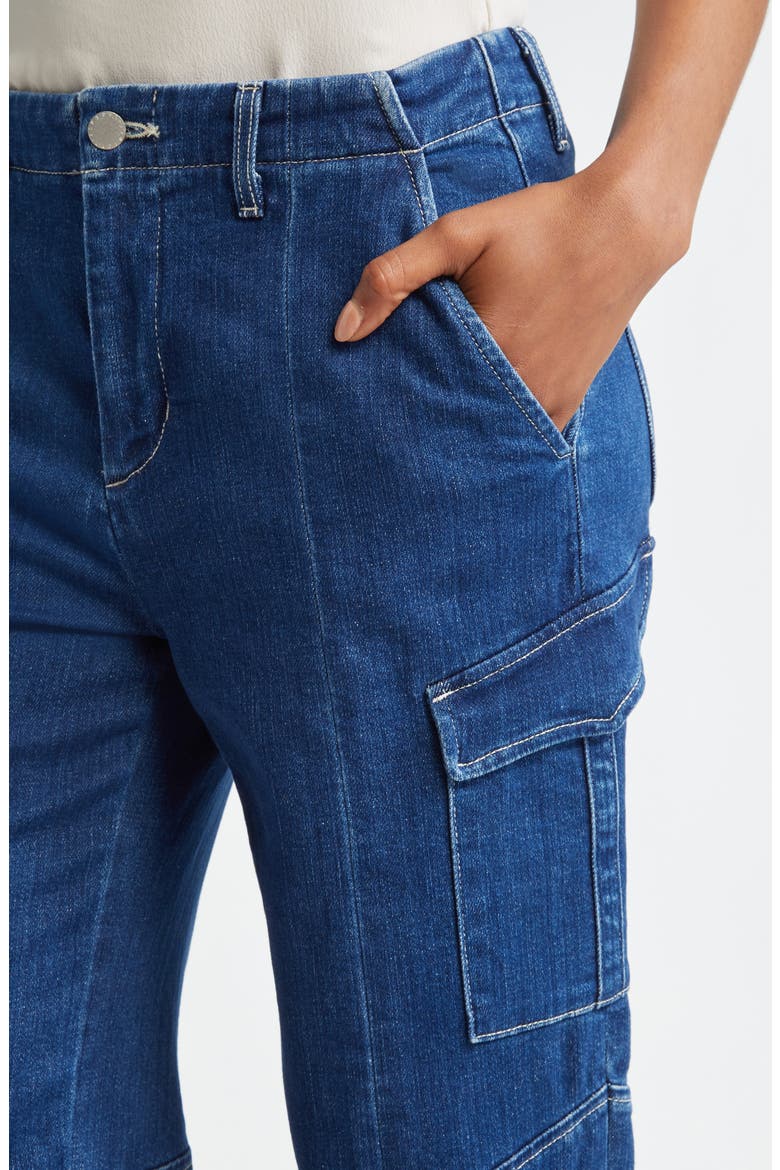 Brooklyn High Waist Wide Leg Cargo Jeans, Alternate, color, BARCA