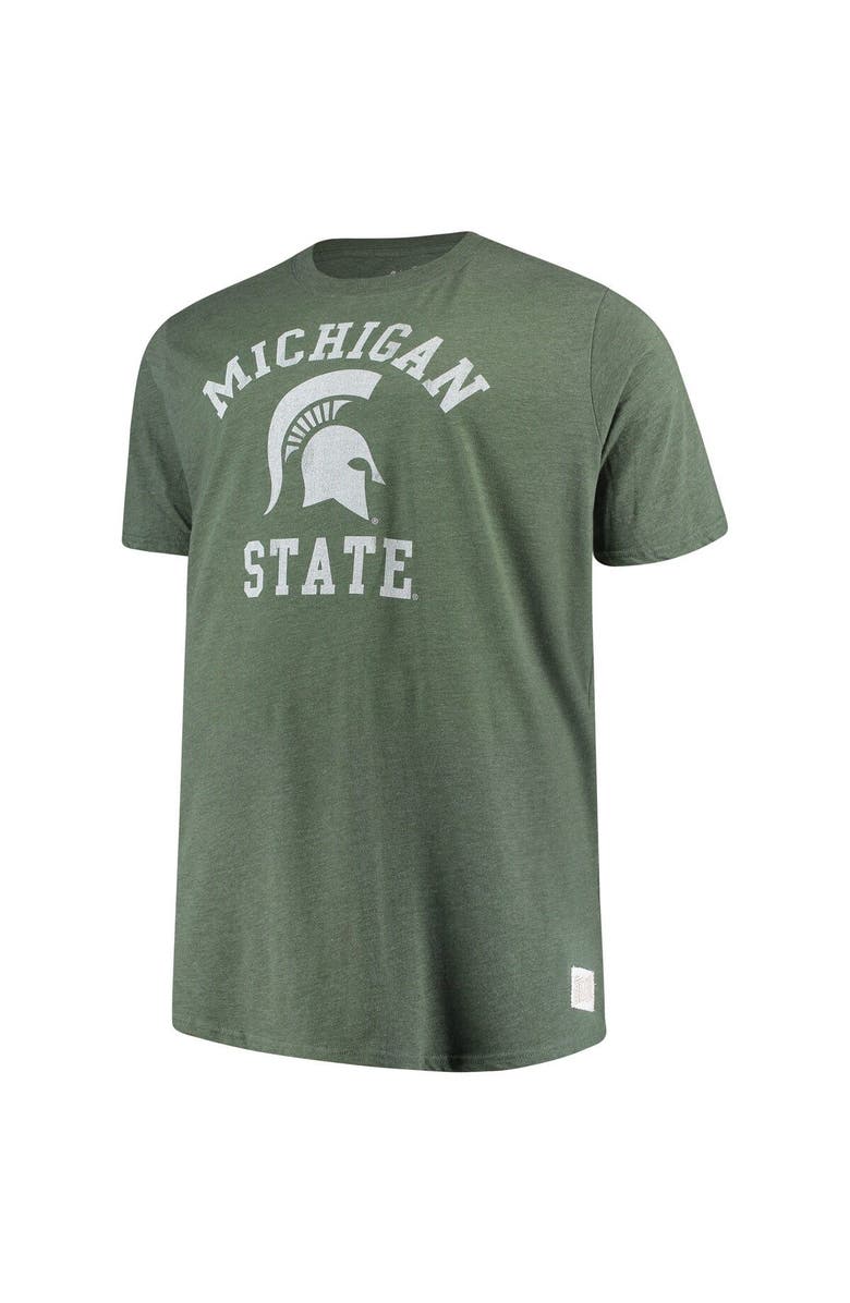 Retro Brand Men's Original Retro Brand Green Michigan State Spartans Big & Tall Mock Twist T-Shirt, Main, color,