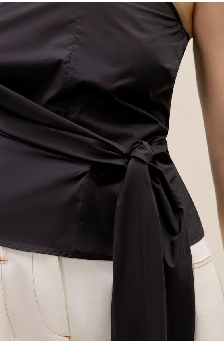 Rebecca Taylor Isla Poplin Top, Alternate, color, Black