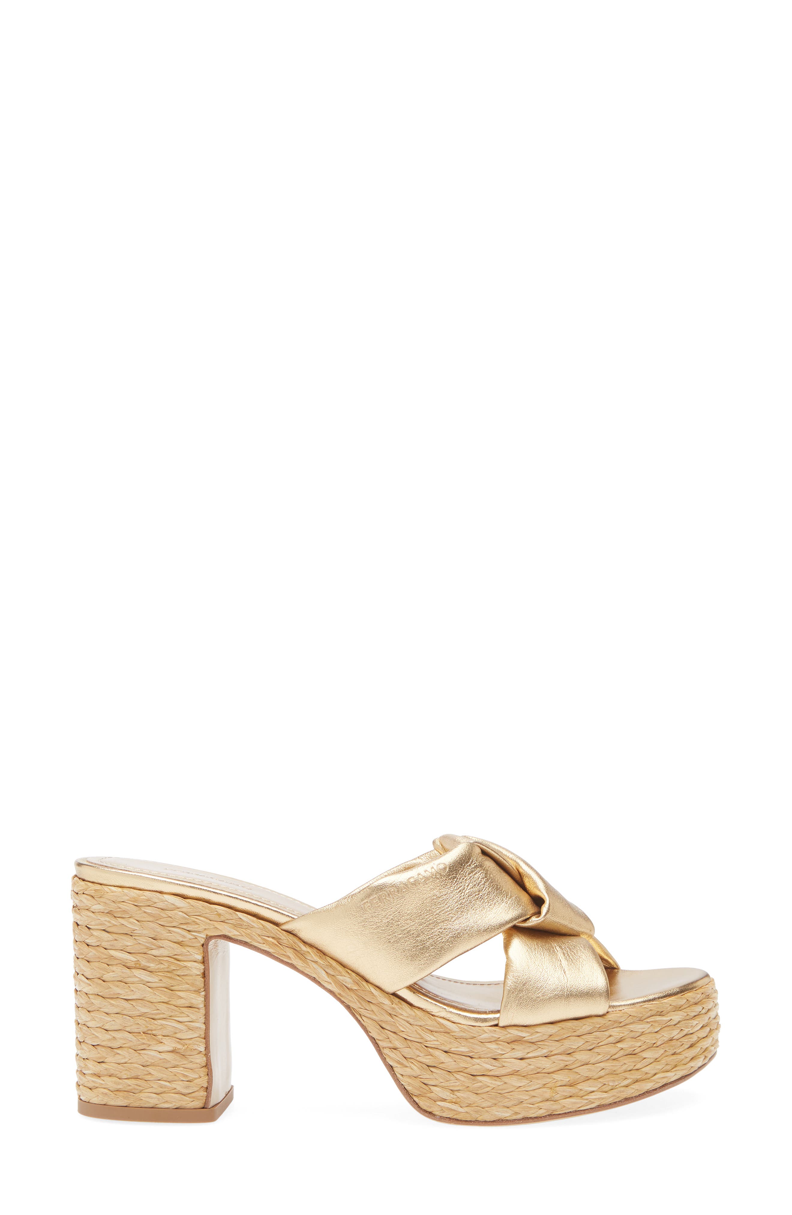 FERRAGAMO Douglas Platform Slide Sandal, Alternate, color, 