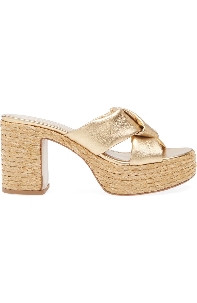 FERRAGAMO Douglas Platform Slide Sandal, Alternate, color,