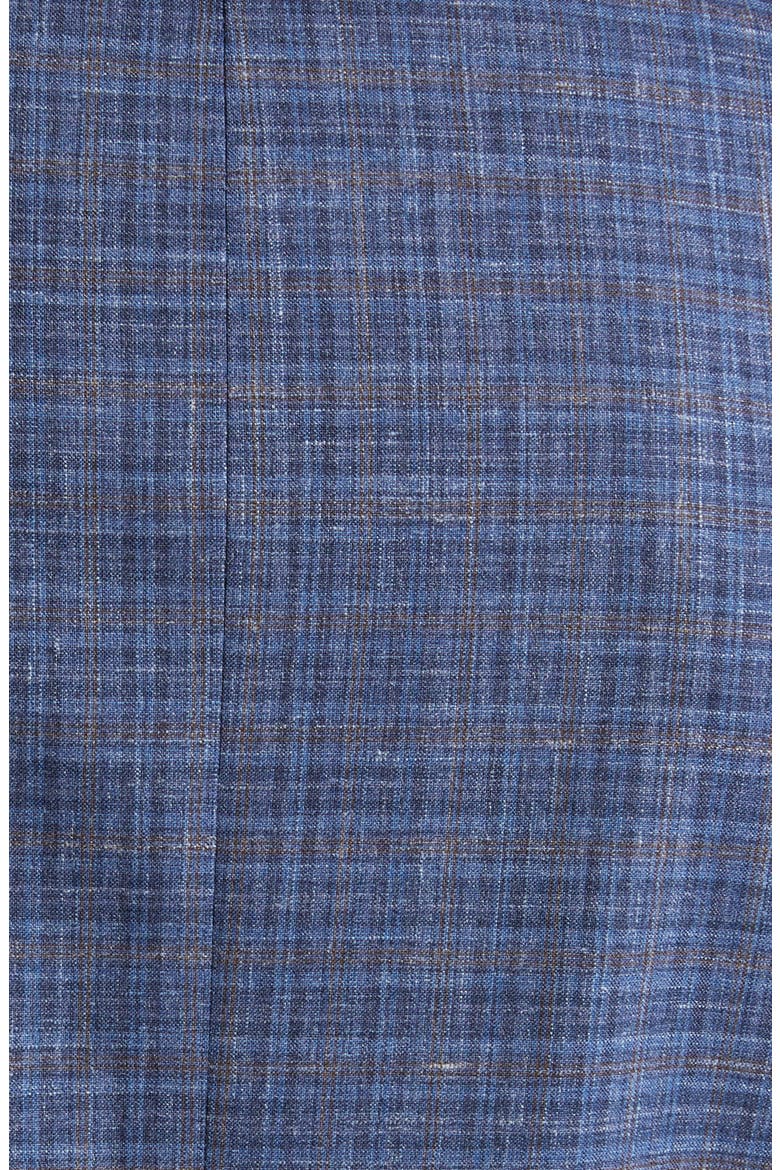 Plaid Wool & Silk Blend Sport Coat, Alternate, color, BLUE