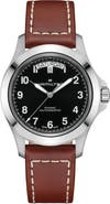 Hamilton Khaki Field Automatic Leather Strap Watch