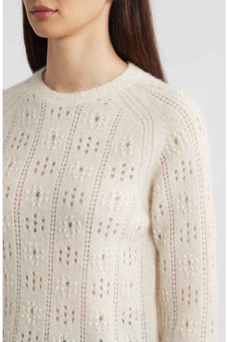 Emiliana Open Stitch Sweater, Alternate, color, IVORY