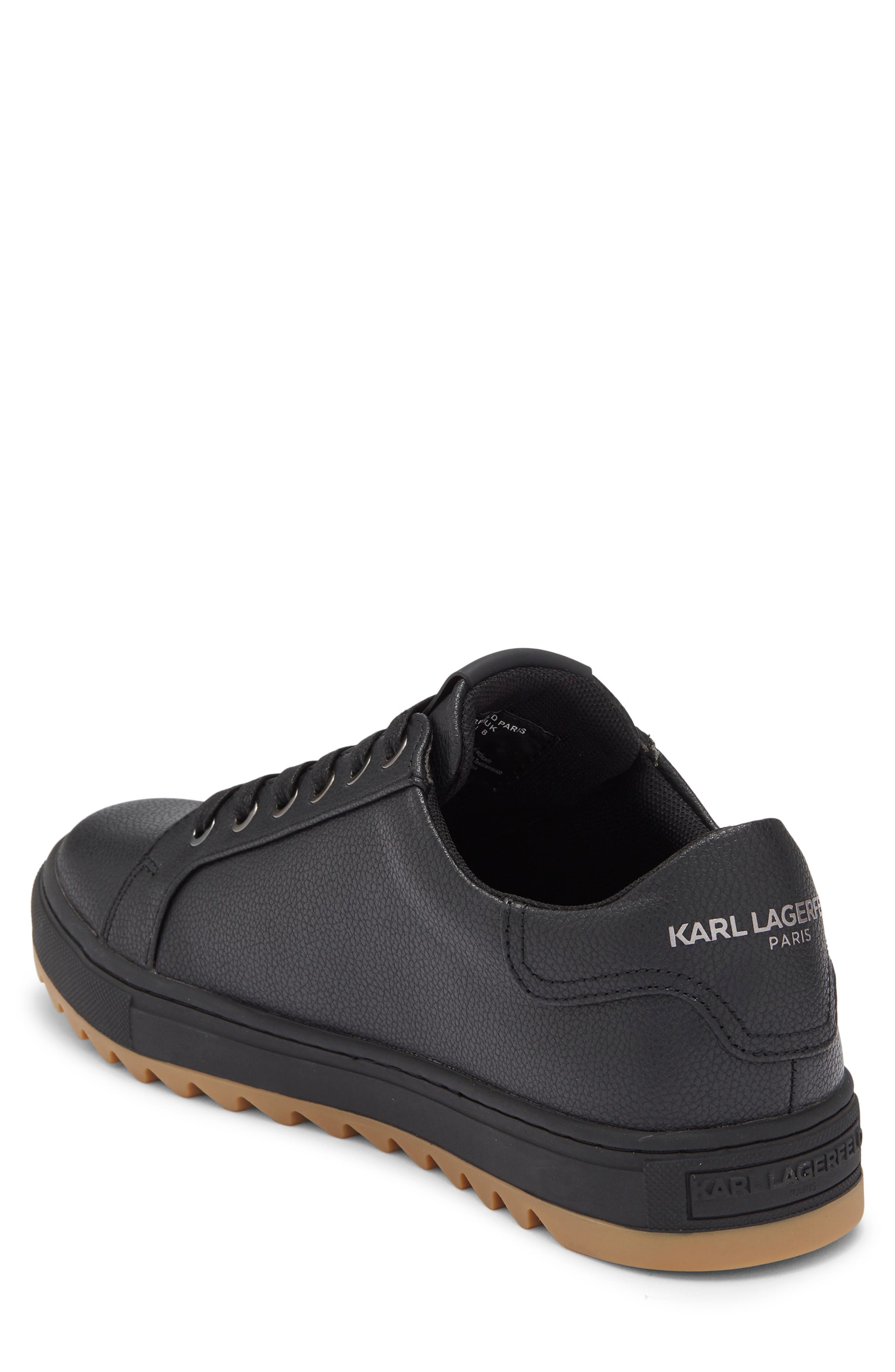 KARL LAGERFELD PARIS Karl Patch Low Top Sneaker, Alternate, color, Black