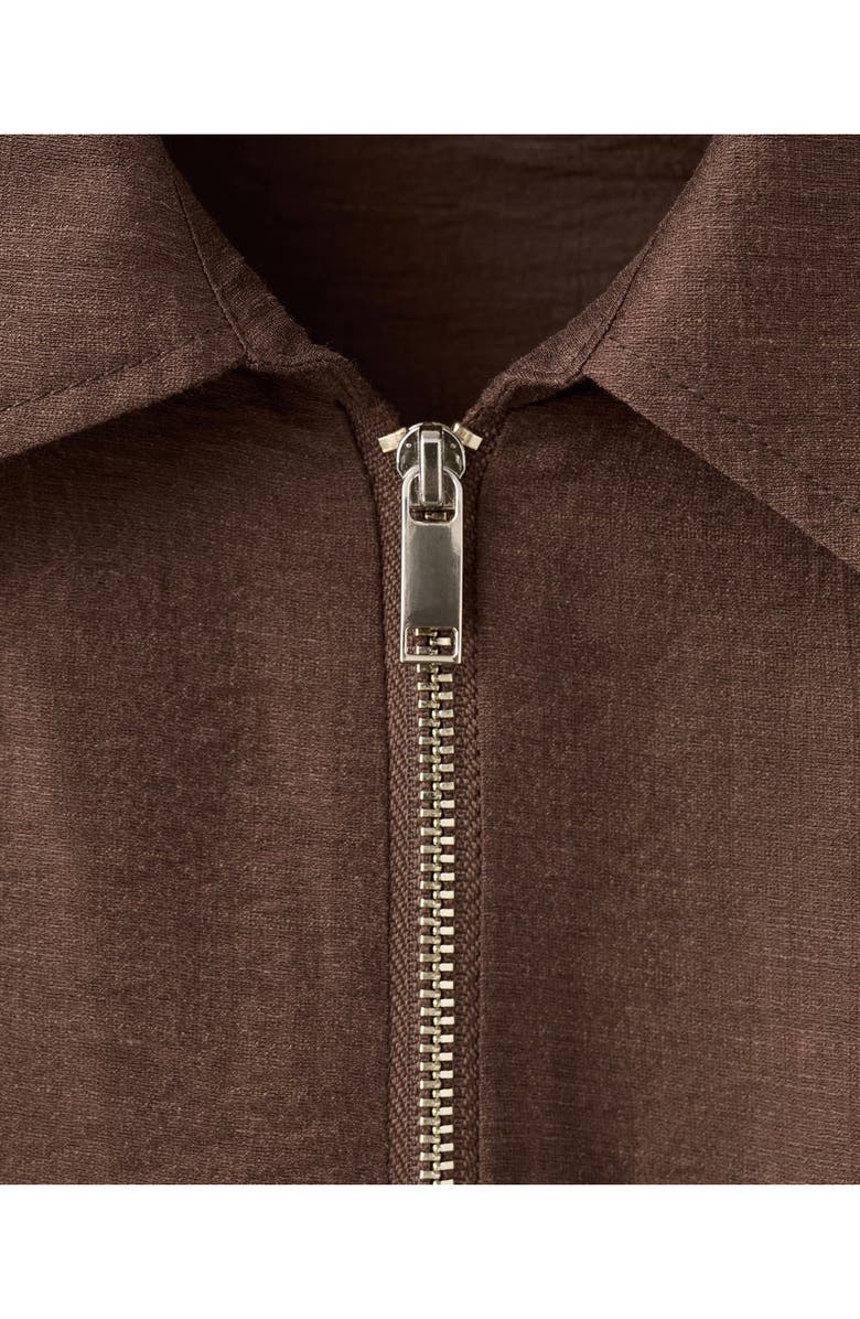 MANGO Belted Zip-Front Shirt, Alternate, color,