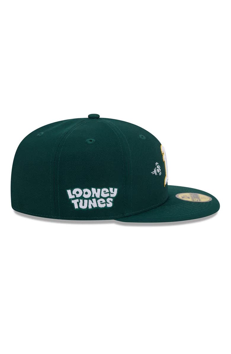 New Era Men's New Era Green Athletics Looney Tunes Bugs Bunny 59FIFTY Fitted Hat, Alternate, color, Green