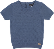 Charlotte & George Diamond Knit Short Sleeve Sweater