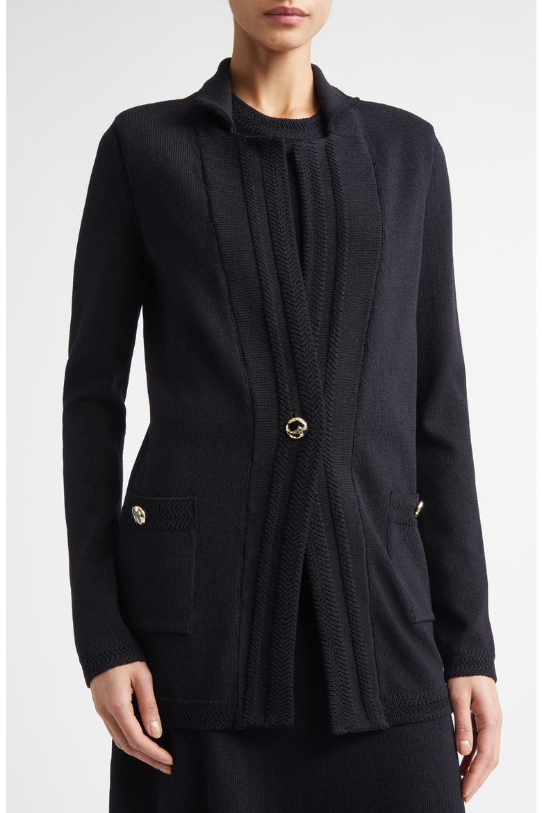 Legacy Wool Blend Sweater Coat, Alternate, color, BLACK