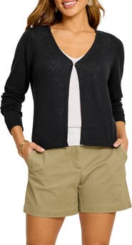 Tommy Bahama Adeline Linen Blend Jersey Cardigan