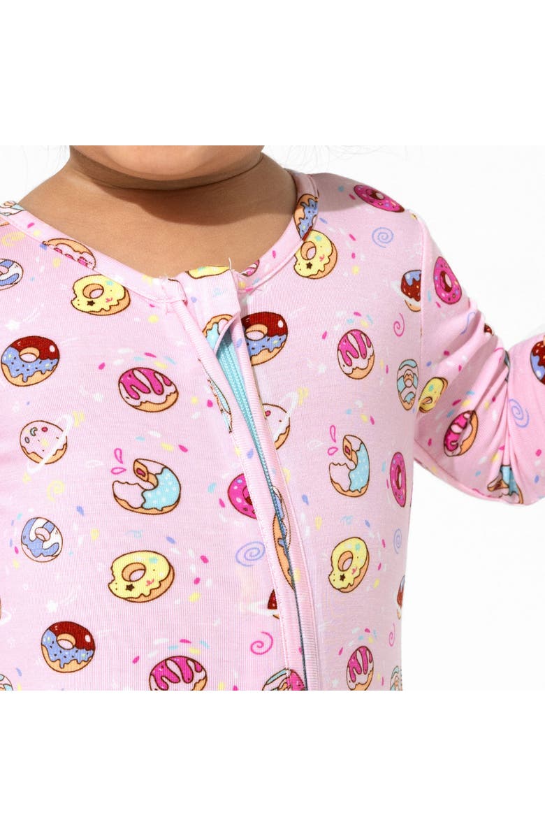 Bellabu Bear Baby Pink Space Donut Convertible Footie, Alternate, color, Pink Donut