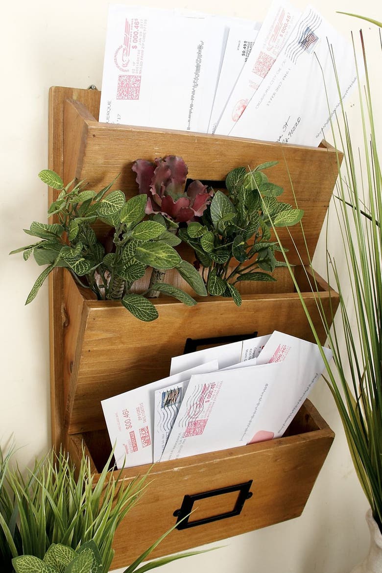 Brown Fir Traditional Magazine Holder Rack, Alternate, color, BROWN